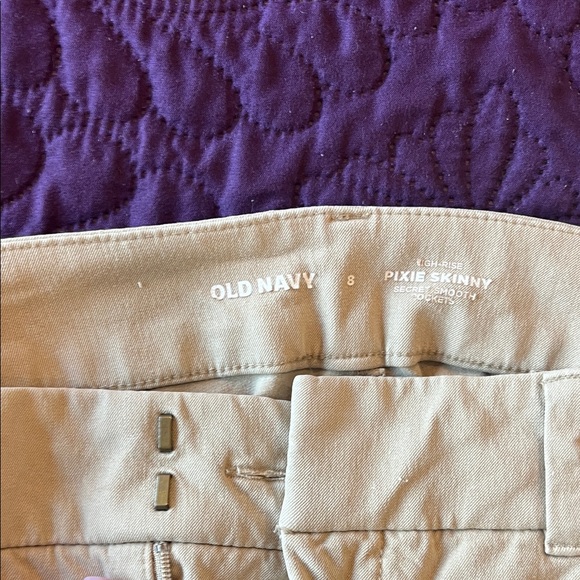Old Navy Beige High-Rise Pixie Skinny Pants - Picture 2 of 3